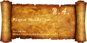 Migra Abiáta névjegykártya